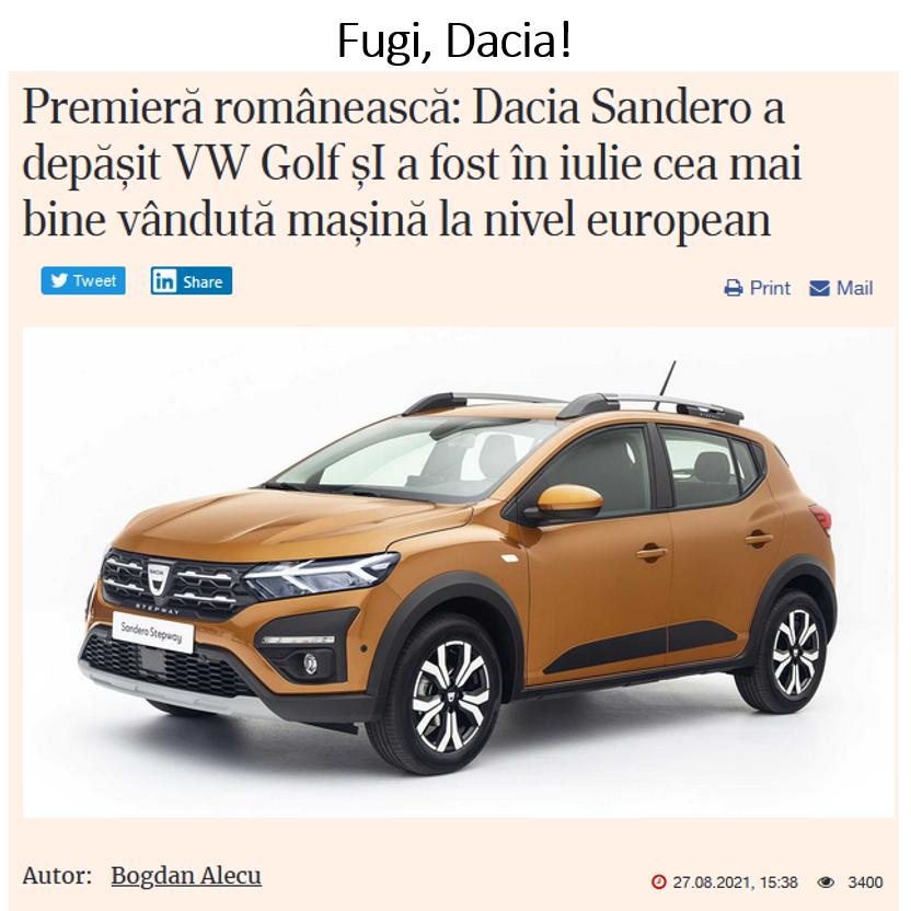 Fugi, Dacia!