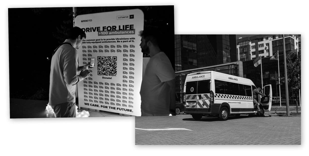 SoftServe aniversează 30 de ani cu o donație de 1.2 mil. dolari pentru achiziția a 100 de ambulanțe pentru Ucraina