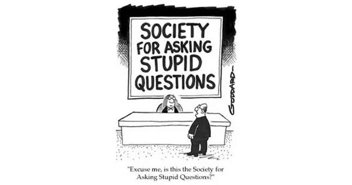 Society for asking stupid questions