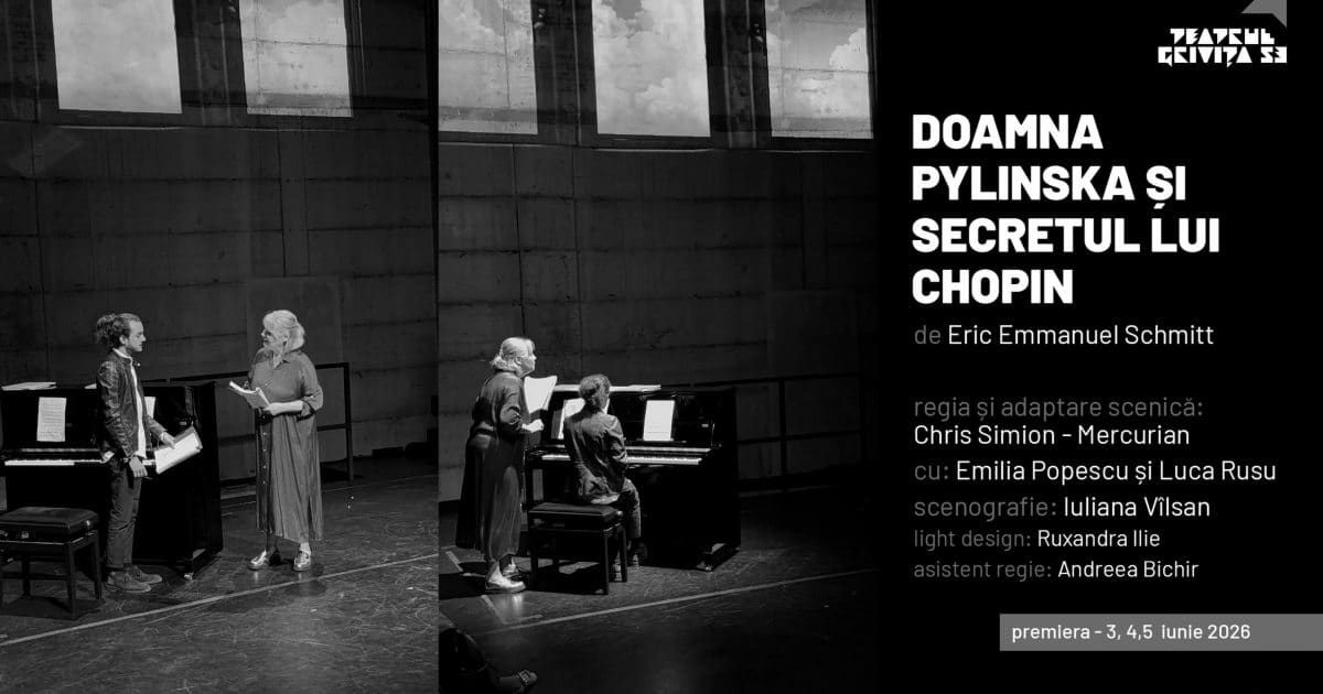 Premieră la Teatrul Grivița 53 - Chris Simion – Mercurian montează „Doamna Pylinska și secretul lui Chopin”